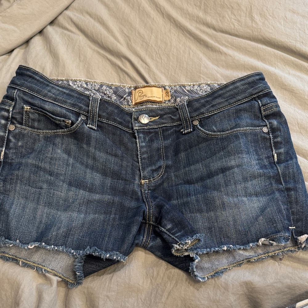 PAIGE Silver Lake Cutoff Shorts
